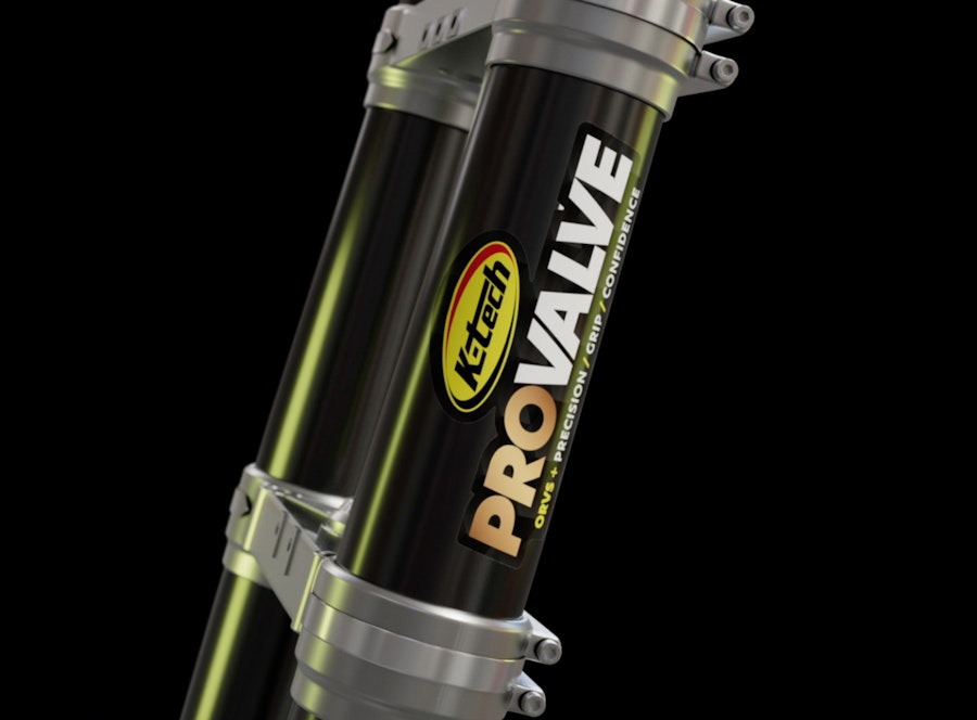 K tech provalve sticker on front fork